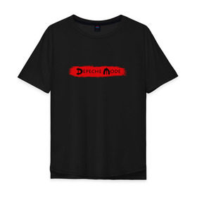 Мужская футболка хлопок Oversize с принтом Depeche mode (10) в Петрозаводске, 100% хлопок | свободный крой, круглый ворот, “спинка” длиннее передней части | dave gahan | depeche mode