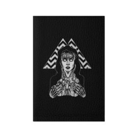 Обложка для паспорта матовая кожа с принтом Twin Peaks в Петрозаводске, натуральная матовая кожа | размер 19,3 х 13,7 см; прозрачные пластиковые крепления | Тематика изображения на принте: 
