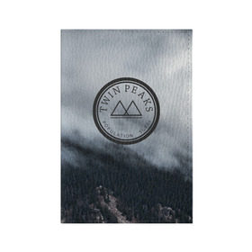 Обложка для паспорта матовая кожа с принтом Twin Peaks в Петрозаводске, натуральная матовая кожа | размер 19,3 х 13,7 см; прозрачные пластиковые крепления | Тематика изображения на принте: twin peaks | дэвид линч | лес | лора палмер | сова | твин пикс | туман