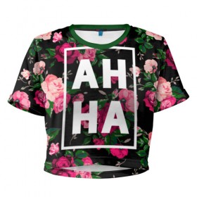 Женская футболка 3D укороченная с принтом Анна в Петрозаводске, 100% полиэстер | круглая горловина, длина футболки до линии талии, рукава с отворотами | анечка | анна | анька | аня | девочка | девушка | женщина | имена | имя | роза | цвет