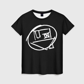 Женская футболка 3D с принтом Logo в Петрозаводске, 100% полиэфир ( синтетическое хлопкоподобное полотно) | прямой крой, круглый вырез горловины, длина до линии бедер | art | logo | music | the neighbourhood | лого | музыка | поп | рок