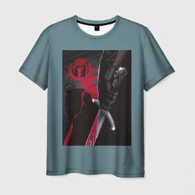 Мужская футболка 3D с принтом Sword в Петрозаводске, 100% полиэфир | прямой крой, круглый вырез горловины, длина до линии бедер | game of thrones | игра престолов