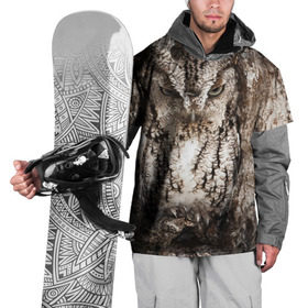 Накидка на куртку 3D с принтом Камуфляж сова в Петрозаводске, 100% полиэстер |  | Тематика изображения на принте: дерево | пернатая | птица | филин
