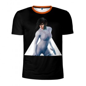 Мужская футболка 3D спортивная с принтом Ghost In The Shell 14 в Петрозаводске, 100% полиэстер с улучшенными характеристиками | приталенный силуэт, круглая горловина, широкие плечи, сужается к линии бедра | 
