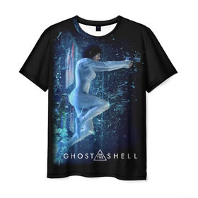 Мужская футболка 3D с принтом Ghost In The Shell 3 в Петрозаводске, 100% полиэфир | прямой крой, круглый вырез горловины, длина до линии бедер | anime | аниме | анимешник | анимешникам | девятый отдел | ко:каку кидо:тай | кусанаги | майор | мотоко | призрак в доспехах | спецподразделение по предотвращению захвата оболочки. мотоко кусанаги