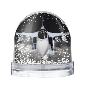 Снежный шар с принтом Истребитель в Петрозаводске, Пластик | Изображение внутри шара печатается на глянцевой фотобумаге с двух сторон | самолет