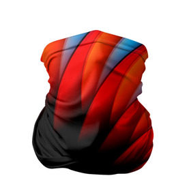 Бандана-труба 3D с принтом Абстрактные лепестки в Петрозаводске, 100% полиэстер, ткань с особыми свойствами — Activecool | плотность 150‒180 г/м2; хорошо тянется, но сохраняет форму | Тематика изображения на принте: красный | черный | яркий