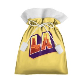 Подарочный 3D мешок с принтом Лос-Анджелес в Петрозаводске, 100% полиэстер | Размер: 29*39 см | Тематика изображения на принте: california | los angeles | usa | америка | калифорния | лос анджелес | сша