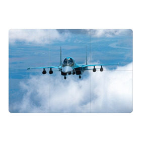 Магнитный плакат 3Х2 с принтом Су 34 в Петрозаводске, Полимерный материал с магнитным слоем | 6 деталей размером 9*9 см | самолет