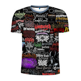 Мужская футболка 3D спортивная с принтом Hard Rock в Петрозаводске, 100% полиэстер с улучшенными характеристиками | приталенный силуэт, круглая горловина, широкие плечи, сужается к линии бедра | music | rock | rock and roll | музыка | рок