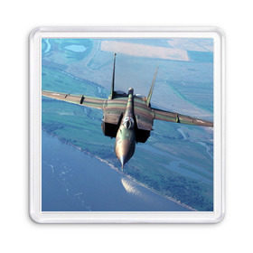 Магнит 55*55 с принтом МиГ-31 в Петрозаводске, Пластик | Размер: 65*65 мм; Размер печати: 55*55 мм | самолет