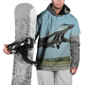 Накидка на куртку 3D с принтом На взлете в Петрозаводске, 100% полиэстер |  | самолет