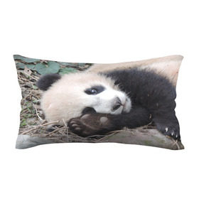 Подушка 3D антистресс с принтом Лапка панда в Петрозаводске, наволочка — 100% полиэстер, наполнитель — вспененный полистирол | состоит из подушки и наволочки на молнии | бамбук | животное | медведь