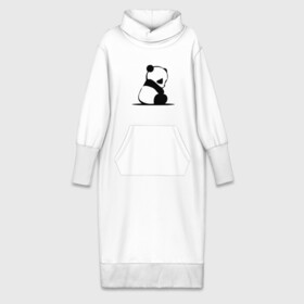 Платье удлиненное хлопок с принтом Грустный панда в Петрозаводске,  |  | бамбук | животное | медведь