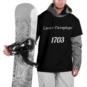 Накидка на куртку 3D с принтом Санкт-Петербург 1703 в Петрозаводске, 100% полиэстер |  | Тематика изображения на принте: 1703 | город | санкт петербур | черный