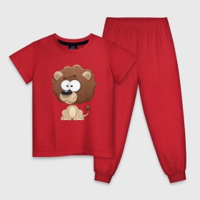 Детская пижама хлопок с принтом Львёнок в Петрозаводске, 100% хлопок |  брюки и футболка прямого кроя, без карманов, на брюках мягкая резинка на поясе и по низу штанин
 | 