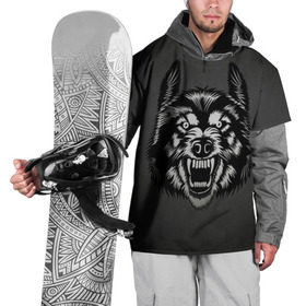 Накидка на куртку 3D с принтом Злой оскал волка в Петрозаводске, 100% полиэстер |  | аука | бирюк | волк | волчара | волчица | волчок | глаза | животное | животные | зверь | койот | млекопитающее | оскал | санитар леса | силуэт | татуировка | трафарет | уши | хищник | черный | шакал