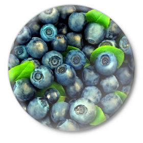 Значок с принтом Голубика в Петрозаводске,  металл | круглая форма, металлическая застежка в виде булавки | blueberry | голубика | черника | ягоды