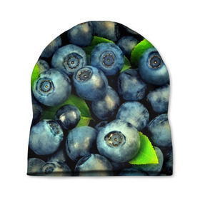 Шапка 3D с принтом Голубика в Петрозаводске, 100% полиэстер | универсальный размер, печать по всей поверхности изделия | blueberry | голубика | черника | ягоды