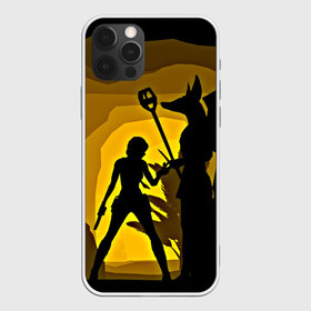 Чехол для iPhone 12 Pro Max с принтом Tomb Raider в Петрозаводске, Силикон |  | Тематика изображения на принте: желтый | лара крофт | черный