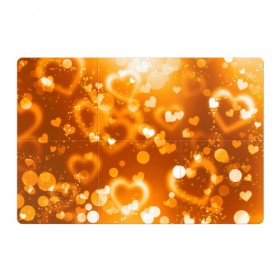 Магнитный плакат 3Х2 с принтом Сердечки в золоте в Петрозаводске, Полимерный материал с магнитным слоем | 6 деталей размером 9*9 см | Тематика изображения на принте: желтый | золотое | сердечки | яркий