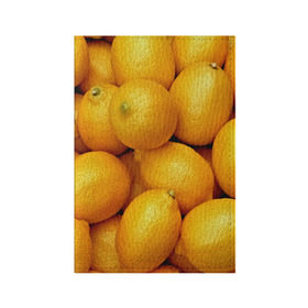 Обложка для паспорта матовая кожа с принтом Лимончики в Петрозаводске, натуральная матовая кожа | размер 19,3 х 13,7 см; прозрачные пластиковые крепления | 3d | витамин | еда | желтый | лето | лимон | много | пища | прикольные | сочные | фрукты | цитрус | яркие