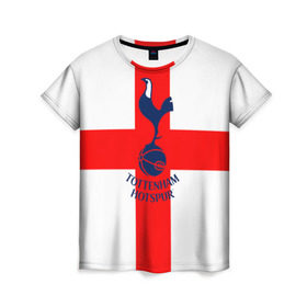 Женская футболка 3D с принтом Tottenham в Петрозаводске, 100% полиэфир ( синтетическое хлопкоподобное полотно) | прямой крой, круглый вырез горловины, длина до линии бедер | 3d | english | fc | football | new | tottenham | tottenham hotspur | англия | британия | логотип | лондон | новые | популярные | прикольные | тоттенхэм | тоттенхэм хотспур | фк | флаг | футбол | футбольный клуб