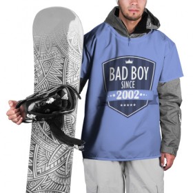 Накидка на куртку 3D с принтом Плохой мальчик с 2002 в Петрозаводске, 100% полиэстер |  | Тематика изображения на принте: 2002 | bad boy | since | год рождения | дата | мальчик