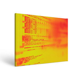 Холст прямоугольный с принтом Компьютерный код в Петрозаводске, 100% ПВХ |  | Тематика изображения на принте: желтый | кибер | код | оранжевый | прога