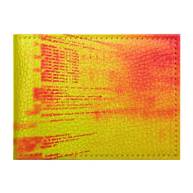 Обложка для студенческого билета с принтом Компьютерный код в Петрозаводске, натуральная кожа | Размер: 11*8 см; Печать на всей внешней стороне | желтый | кибер | код | оранжевый | прога