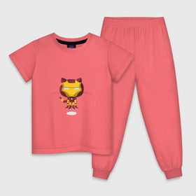 Детская пижама хлопок с принтом ironcat в Петрозаводске, 100% хлопок |  брюки и футболка прямого кроя, без карманов, на брюках мягкая резинка на поясе и по низу штанин
 | cat | github | ironcat | ironman