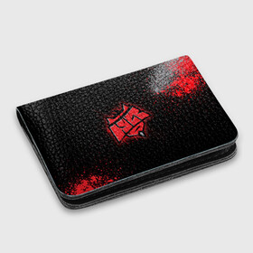 Картхолдер с принтом с принтом cs:go - HellRaisers (Black collection) в Петрозаводске, натуральная матовая кожа | размер 7,3 х 10 см; кардхолдер имеет 4 кармана для карт; | Тематика изображения на принте: 0x000000123 | csgo | hellraisers | hr | ксго | хелрейзерс