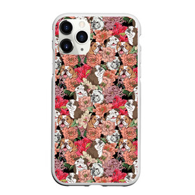 Чехол для iPhone 11 Pro Max матовый с принтом Dogs and flowers в Петрозаводске, Силикон |  | boxer | cute | dog | flower | flowers | love | lovely | summer | боксер | бульдог | летний | лето | пес | пионы | собака | собачка | цветочный | цветы