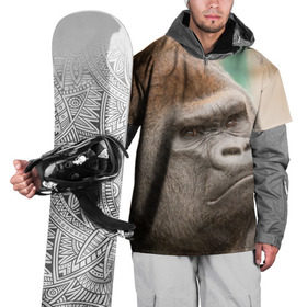 Накидка на куртку 3D с принтом Обезьяна в Петрозаводске, 100% полиэстер |  | горилла | животное | обезьяна | примат