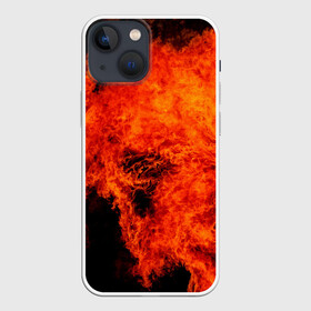Чехол для iPhone 13 mini с принтом Огонь в Петрозаводске,  |  | оранжевый | плямя | черный | яркий