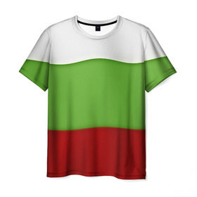 Мужская футболка 3D с принтом Болгария в Петрозаводске, 100% полиэфир | прямой крой, круглый вырез горловины, длина до линии бедер | Тематика изображения на принте: bulgaria | flag | болгария | республика болгария | текстура | флаг