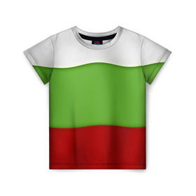 Детская футболка 3D с принтом Болгария в Петрозаводске, 100% гипоаллергенный полиэфир | прямой крой, круглый вырез горловины, длина до линии бедер, чуть спущенное плечо, ткань немного тянется | bulgaria | flag | болгария | республика болгария | текстура | флаг