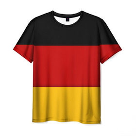 Мужская футболка 3D с принтом Германия в Петрозаводске, 100% полиэфир | прямой крой, круглый вырез горловины, длина до линии бедер | germany | флаг