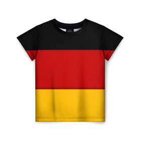 Детская футболка 3D с принтом Германия в Петрозаводске, 100% гипоаллергенный полиэфир | прямой крой, круглый вырез горловины, длина до линии бедер, чуть спущенное плечо, ткань немного тянется | germany | флаг