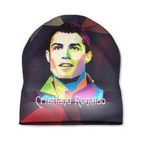 Шапка 3D с принтом Cristiano Ronaldo в Петрозаводске, 100% полиэстер | универсальный размер, печать по всей поверхности изделия | 