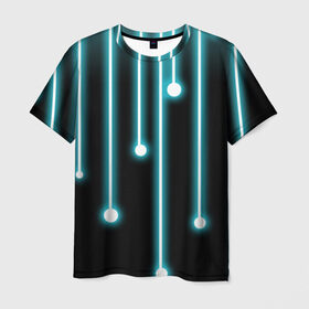 Мужская футболка 3D с принтом Линии интернета в Петрозаводске, 100% полиэфир | прямой крой, круглый вырез горловины, длина до линии бедер | будущее | интернет | линии | технологии