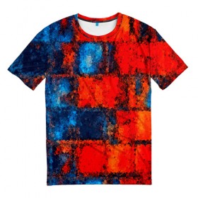 Мужская футболка 3D с принтом assembly color в Петрозаводске, 100% полиэфир | прямой крой, круглый вырез горловины, длина до линии бедер | абстракция красок | брызги красок | живопись | картина | краска | краски | потертость красок | размытые краски | художник