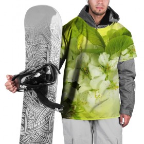 Накидка на куртку 3D с принтом Цветы яблони в Петрозаводске, 100% полиэстер |  | Тематика изображения на принте: белый | весна | дерево | зеленый | природа | растения | цветы | яблоня