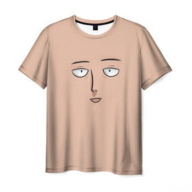 Мужская футболка 3D с принтом One punch man в Петрозаводске, 100% полиэфир | прямой крой, круглый вырез горловины, длина до линии бедер | anime | one punch man | saitama