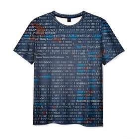 Мужская футболка 3D с принтом Информатика в Петрозаводске, 100% полиэфир | прямой крой, круглый вырез горловины, длина до линии бедер | Тематика изображения на принте: computer code | technology | код | компьютеры