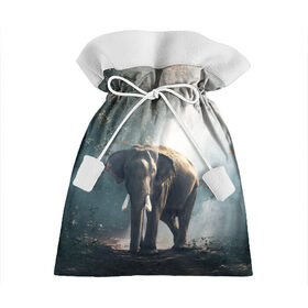 Подарочный 3D мешок с принтом Слон в лесу в Петрозаводске, 100% полиэстер | Размер: 29*39 см | Тематика изображения на принте: африка | африканский | бивни | большой | гигант джунгли | зоопарк | индийский | индия | лесной великан | мамонт | огромный | саванна | сафари | серый | слон | слоненок | слониха | стадо | уши | хобот