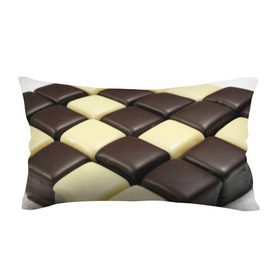 Подушка 3D антистресс с принтом Шоколадные конфеты в Петрозаводске, наволочка — 100% полиэстер, наполнитель — вспененный полистирол | состоит из подушки и наволочки на молнии | Тематика изображения на принте: десерт | еда | конфеты | сладкое | структуры | шахматы | шоколад