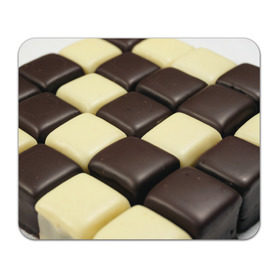 Коврик прямоугольный с принтом Шоколадные конфеты в Петрозаводске, натуральный каучук | размер 230 х 185 мм; запечатка лицевой стороны | десерт | еда | конфеты | сладкое | структуры | шахматы | шоколад