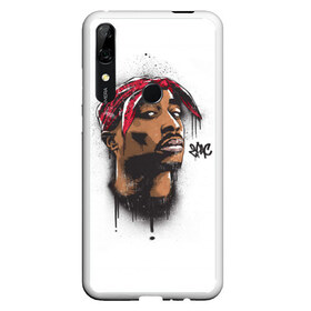 Чехол для Honor P Smart Z с принтом 2Pac в Петрозаводске, Силикон | Область печати: задняя сторона чехла, без боковых панелей | 2pac | rap | shakur | tupac | рэп | тупак | шакур