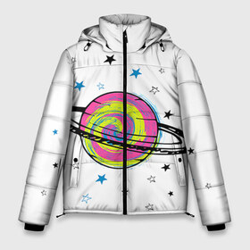Мужская зимняя куртка 3D с принтом Планета в Петрозаводске, верх — 100% полиэстер; подкладка — 100% полиэстер; утеплитель — 100% полиэстер | длина ниже бедра, свободный силуэт Оверсайз. Есть воротник-стойка, отстегивающийся капюшон и ветрозащитная планка. 

Боковые карманы с листочкой на кнопках и внутренний карман на молнии. | звезда | звезды | космос | планета | планеты | ракета | ракеты